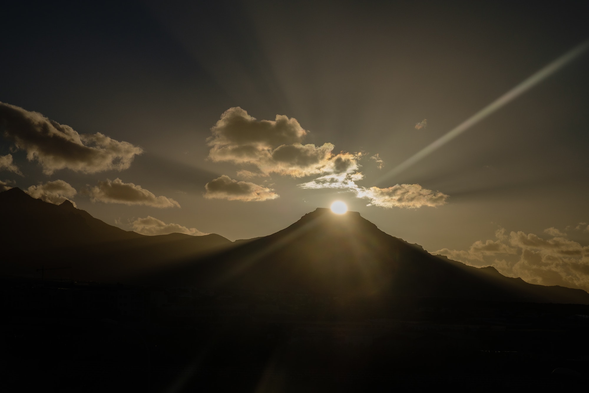 beautiful sunrise over mountain